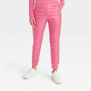 JoyLab Pink Quilted Track Joggers